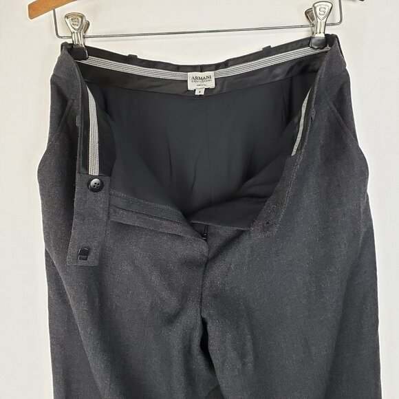 Armani Collezioni Straight Leg Dress Pants Gray Wool Blend Career Womens Size 8 - Picture 7 of 9